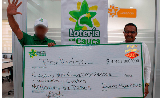Ganador premio mayor Lotería del Cauca 2020