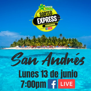 Sorteo Express de la Lotería del Cauca en San Andrés